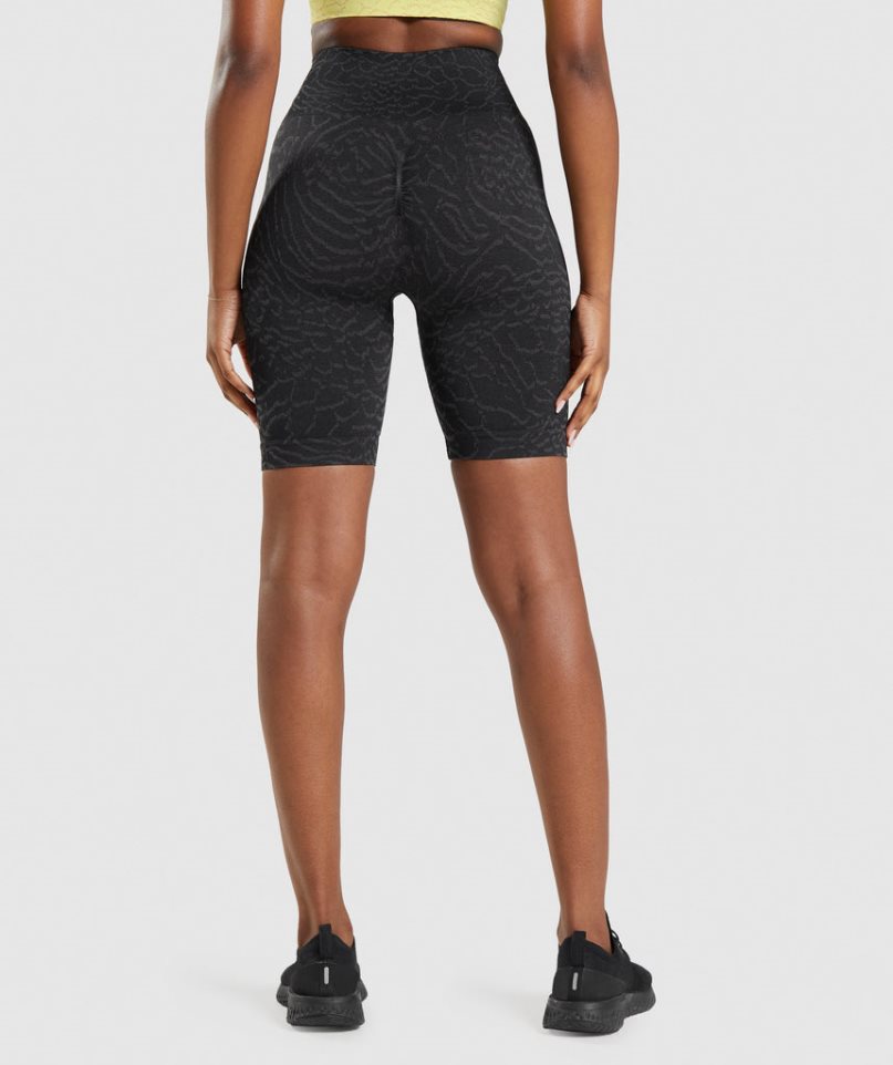 Women's Gymshark Adapt Animal Seamless Cycling Shorts Black | CA 185A60